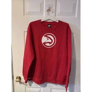 Atlanta Hawks NBA Crew Neck Sweatshirt Pullover Red Size L